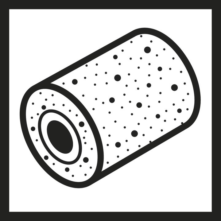 Actual product image Bosch Professional Zubehör Flap sanding roller with fleece, 19 mm, coarse, 100 mm (Coarse)