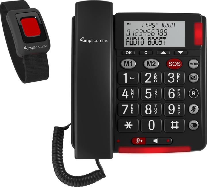 amplicom ms BigTel 50 Alarm Plus DE/FR Analogue telephone dark grey