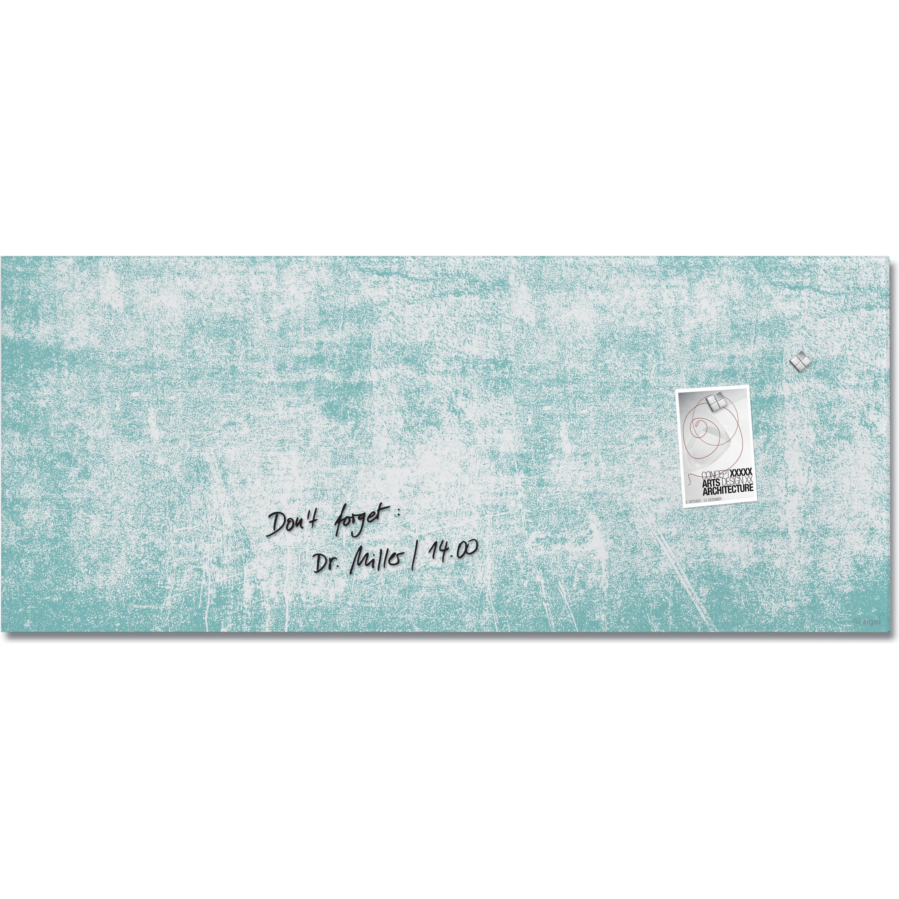 Sigel, Pinnwand, Glas-Magnetboard Artverum mit Design (Magnettafel, 130 x 55 cm)