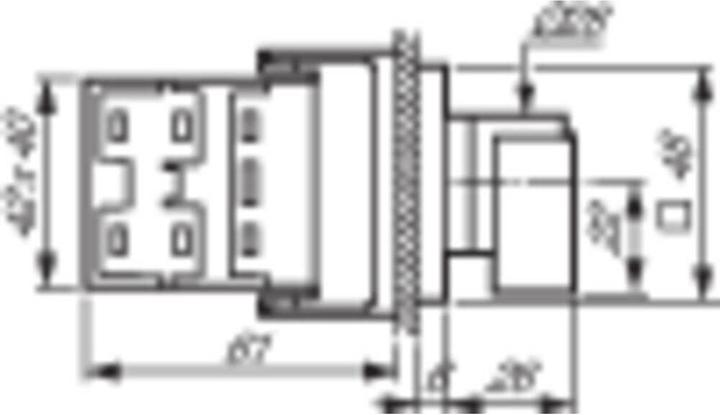 Actual product image Baco Voltmeter switch without 0-position 16 A