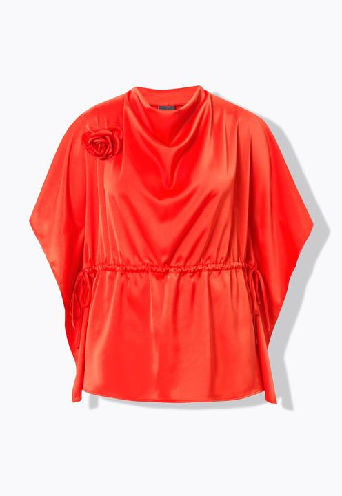 Actual product image Ulla Popken Draped Satin Blouse (60)