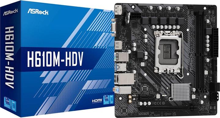 Produktbild AsRock H610M-HDV (LGA 1700, Intel H610, mATX)