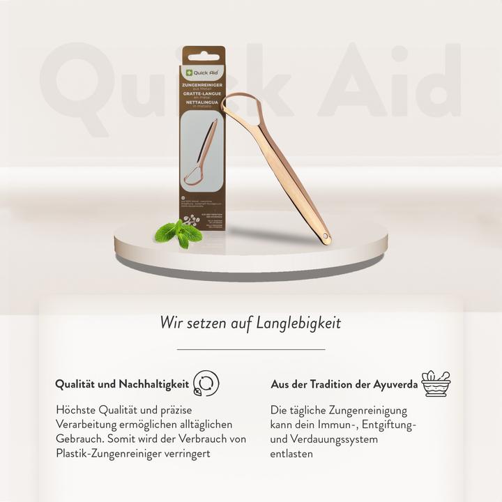 Immagine prodotto Quick Aid Pulisci lingua in metallo (Raschietto, 1 x)