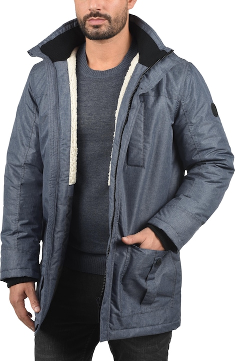 Image du produit Solid Octavus Manteau D'Hiver À Capuche Avec Peau De Mouton Parka D'Hiver Veste Longue Pour Homme (M)
