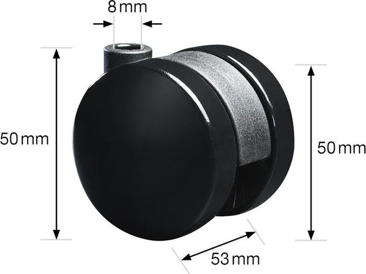 Produktbild Wagner System Doppelrolle 50mm, Kunststoff