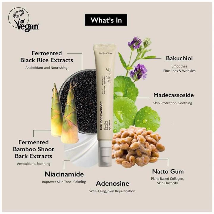 Produktbild Haruharu Wonder Black Rice Bakuchiol (Augenpflege Crème, 20 ml, Tag + Nacht)
