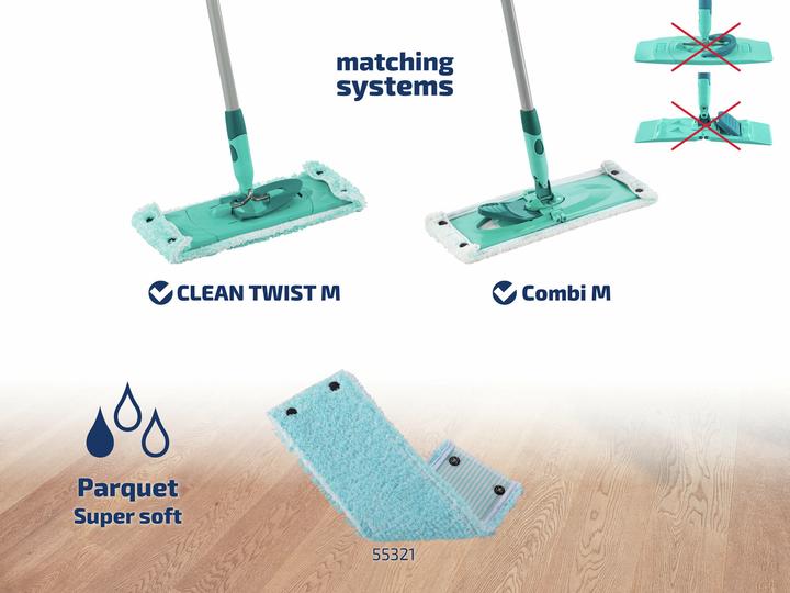 Produktbild Leifheit Wischbezug CLEAN TWIST M / Combi M super soft 2er (2 Stk.)