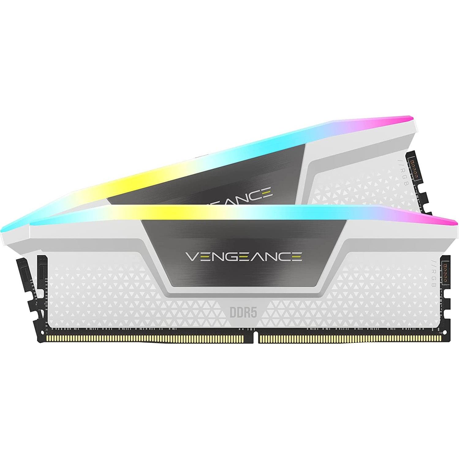 Corsair Vengeance RGB (2 x 16GB, 5600 MHz, DDR5-RAM, DIMM), RAM, Weiss