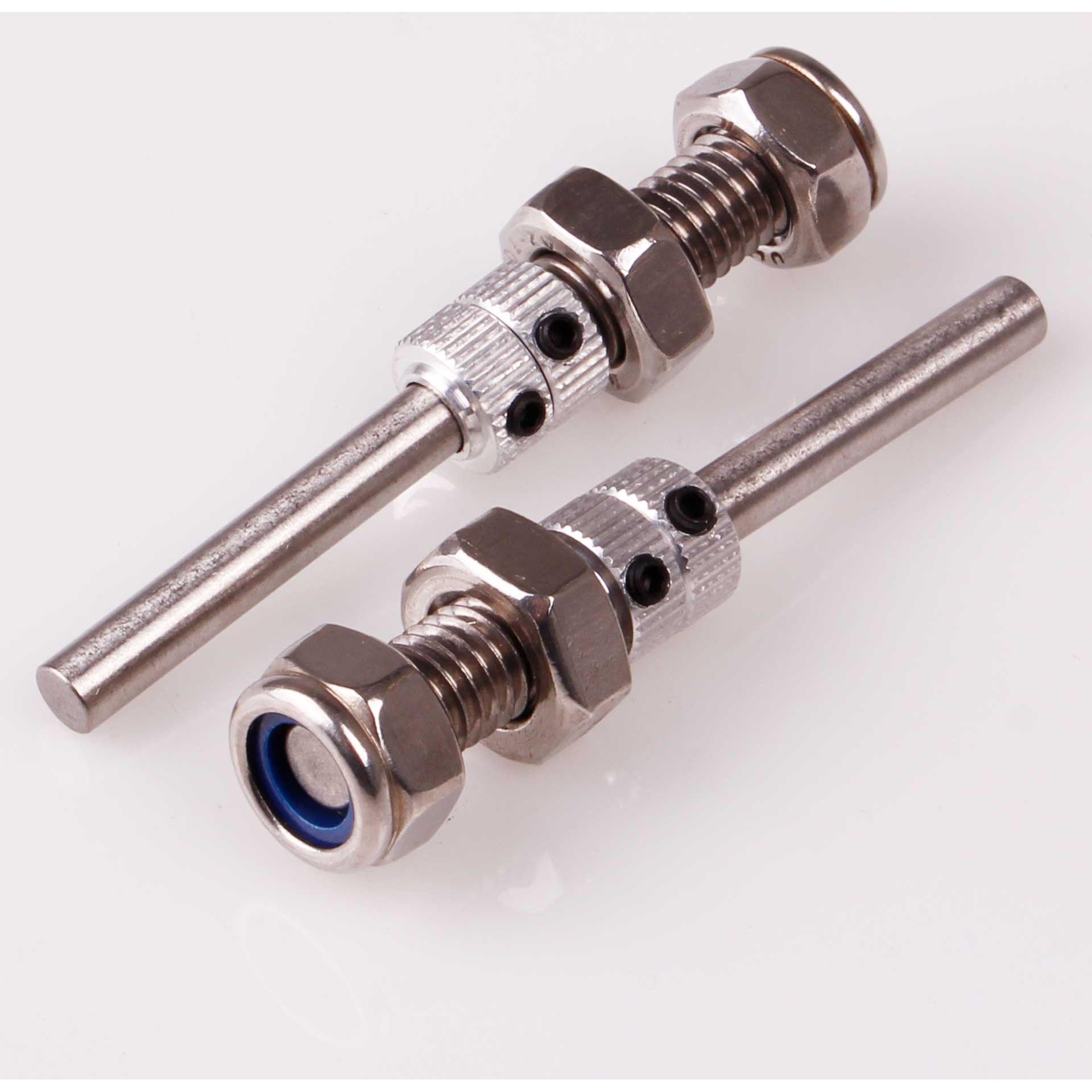 Kuza Radachsen 5x42mm Edelstahl Gesamtlänge 62mm,für 30mm Radbreite, 8mm Gewinde 2Stk.