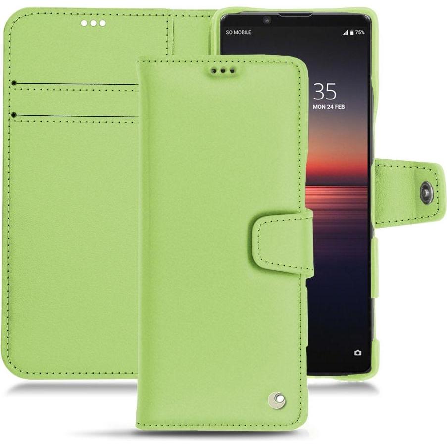 Thumbnail - Noreve Lederschutzhülle Wallet (Sony Xperia 1 II), Smartphone Hülle, Grün