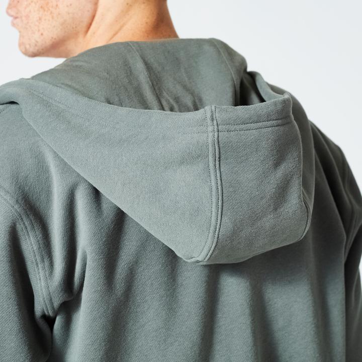 Image du produit Domyos Sweat zippé à capuche de fitness en molleton homme, vert kaki (XL)