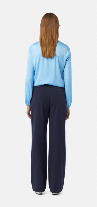 Produktbild Comma Bluse Satin-Bluse mit V-Ausschnitt und elastischen Bündchen (34)