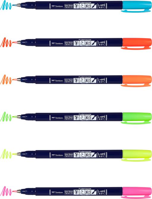Produktbild Tombow Fudenosuke Neon (6x)