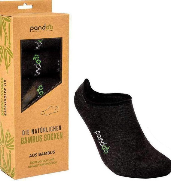 Actual product image Pandoo Bamboo booties, 6 pieces, 43-46, black (pack of 6, 43 - 46)