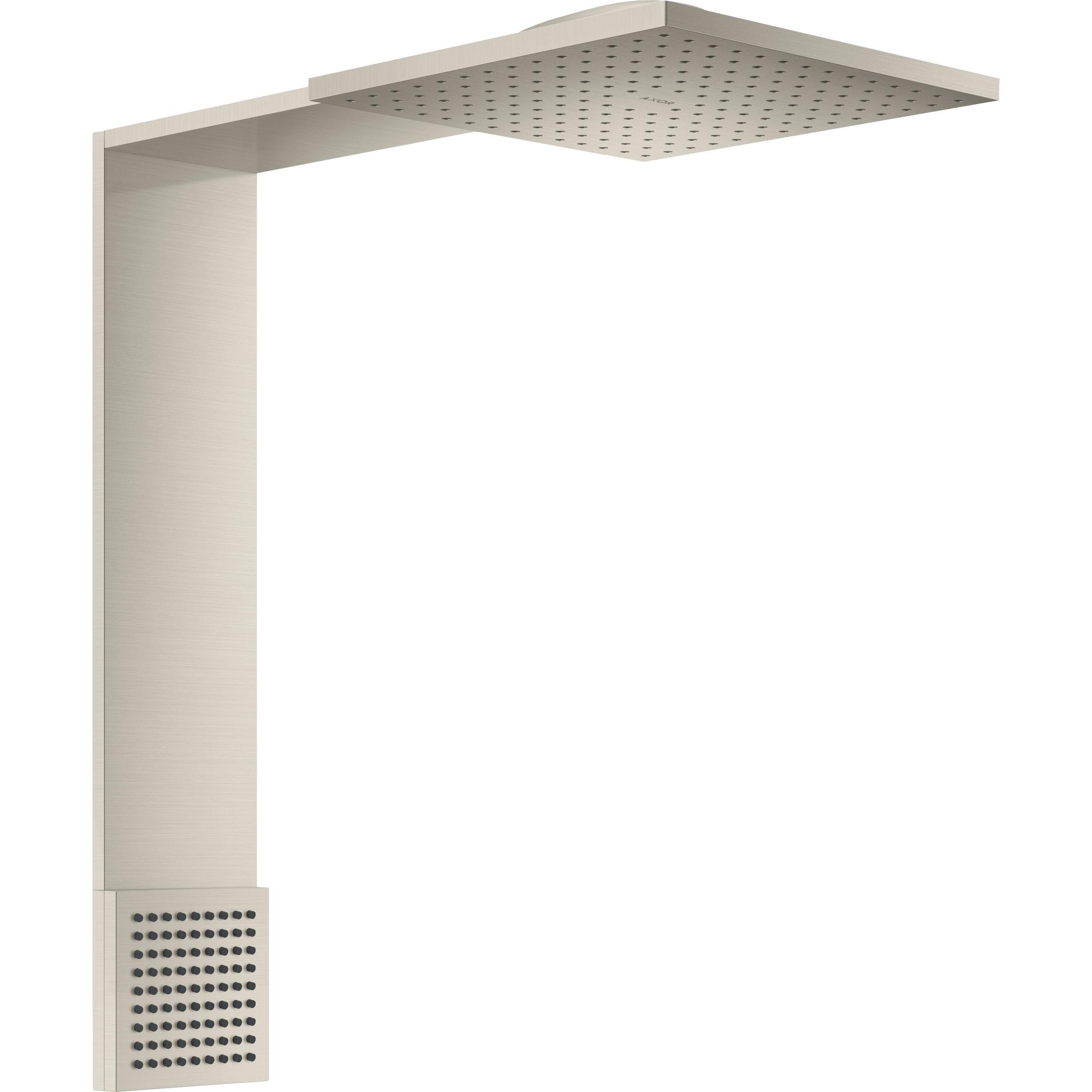 hansgrohe, Soffione doccia, AXOR ShowerModulo doccia 250/250, 2 getti, con doccia a spalla, sporgenza 488 mm, 12594 (2 Tipi di raggi, 21.60 l/min)