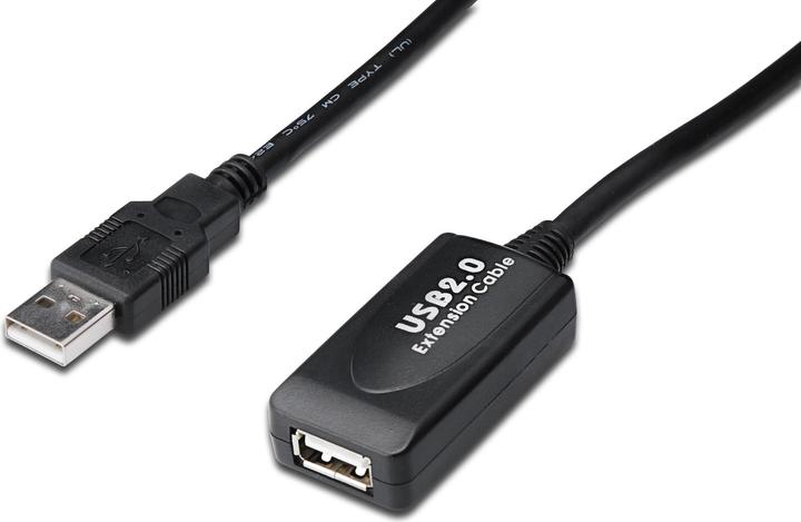 Immagine prodotto Digitus Cavo ripetitore USB 2.0 USB A maschio / A femmina lunghezza 15m (15 m, USB 2.0)