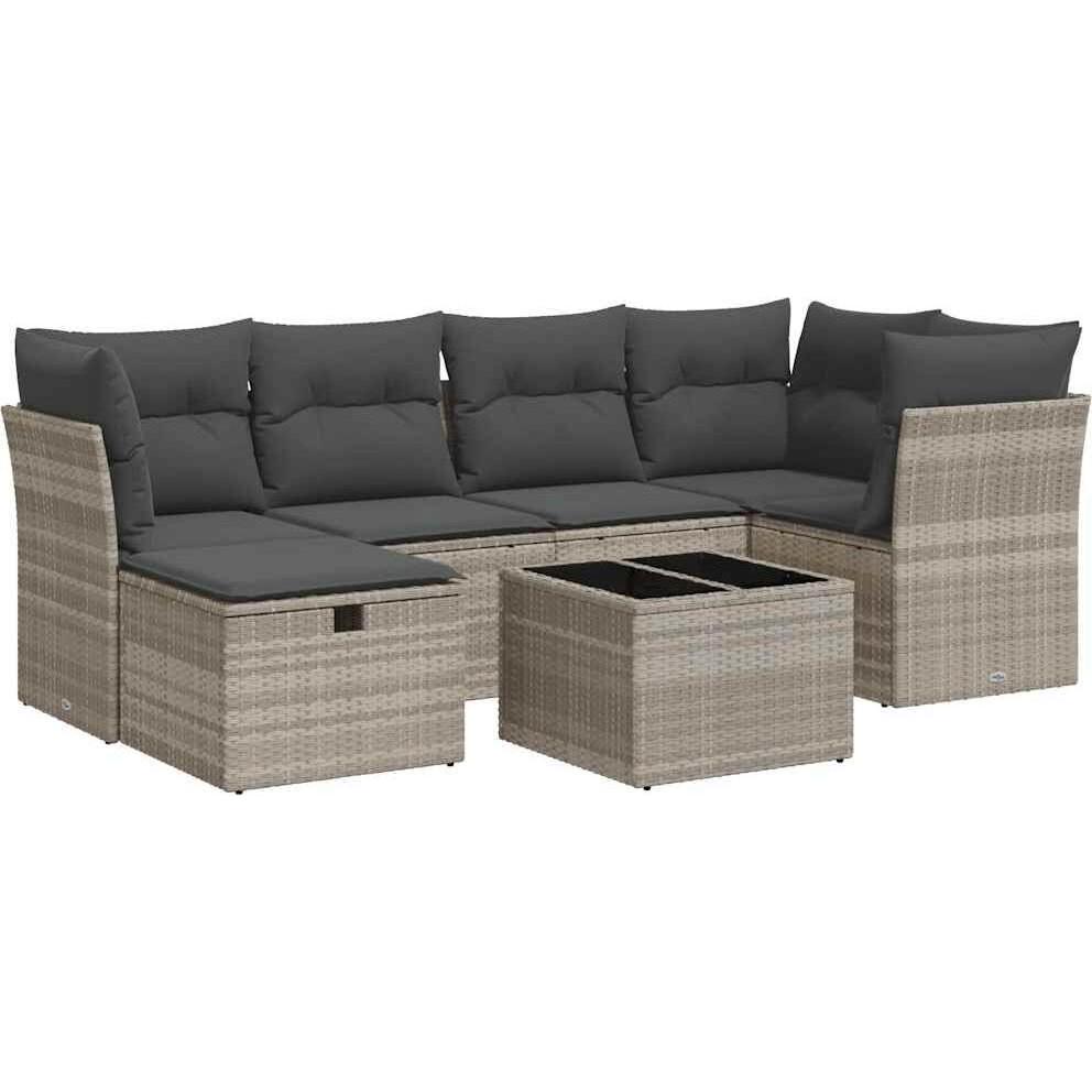 VidaXL, Gartenlounge, 10-tlg. Garten-Lounge-Set mit Kissen