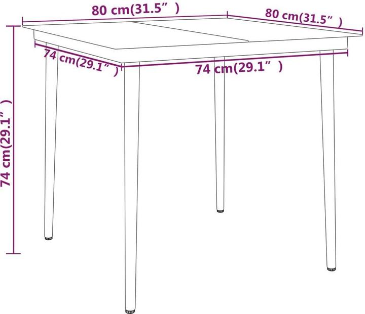 Produktbild vidaXL Garten-Essgruppe