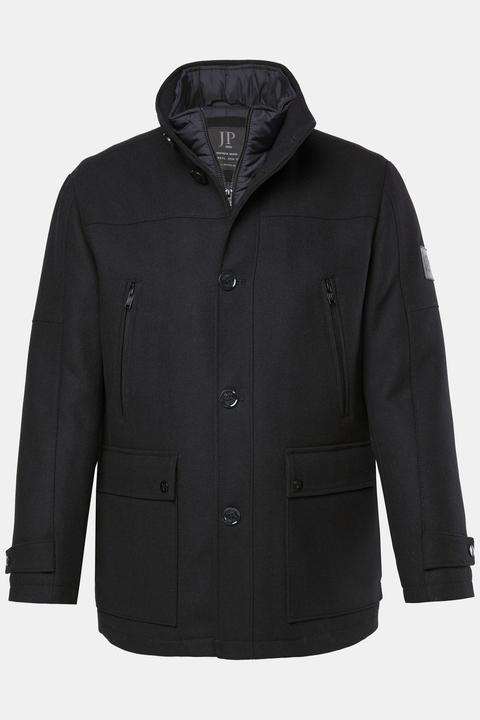 Actual product image JP1880 Wool blend jacket, water-repellent, herringbone insert, stand-up collar (L)