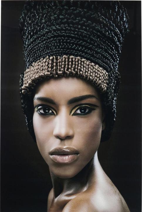 Actual product image Kare Design Picture Glass Royal Headdress Face 150x100cm (100 x 150 cm)