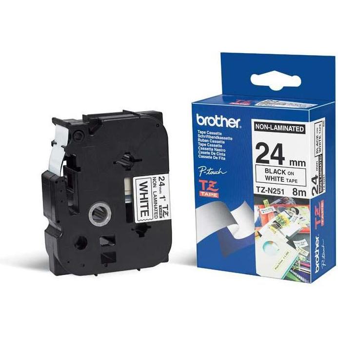 Brother Gloss Non-Lami 24mm, Black/Whi, Drucker Zubehör