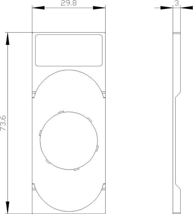 Produktbild Siemens Schildträger Doppeltaster,schwarz 3SU1900-0AK10-0AA0