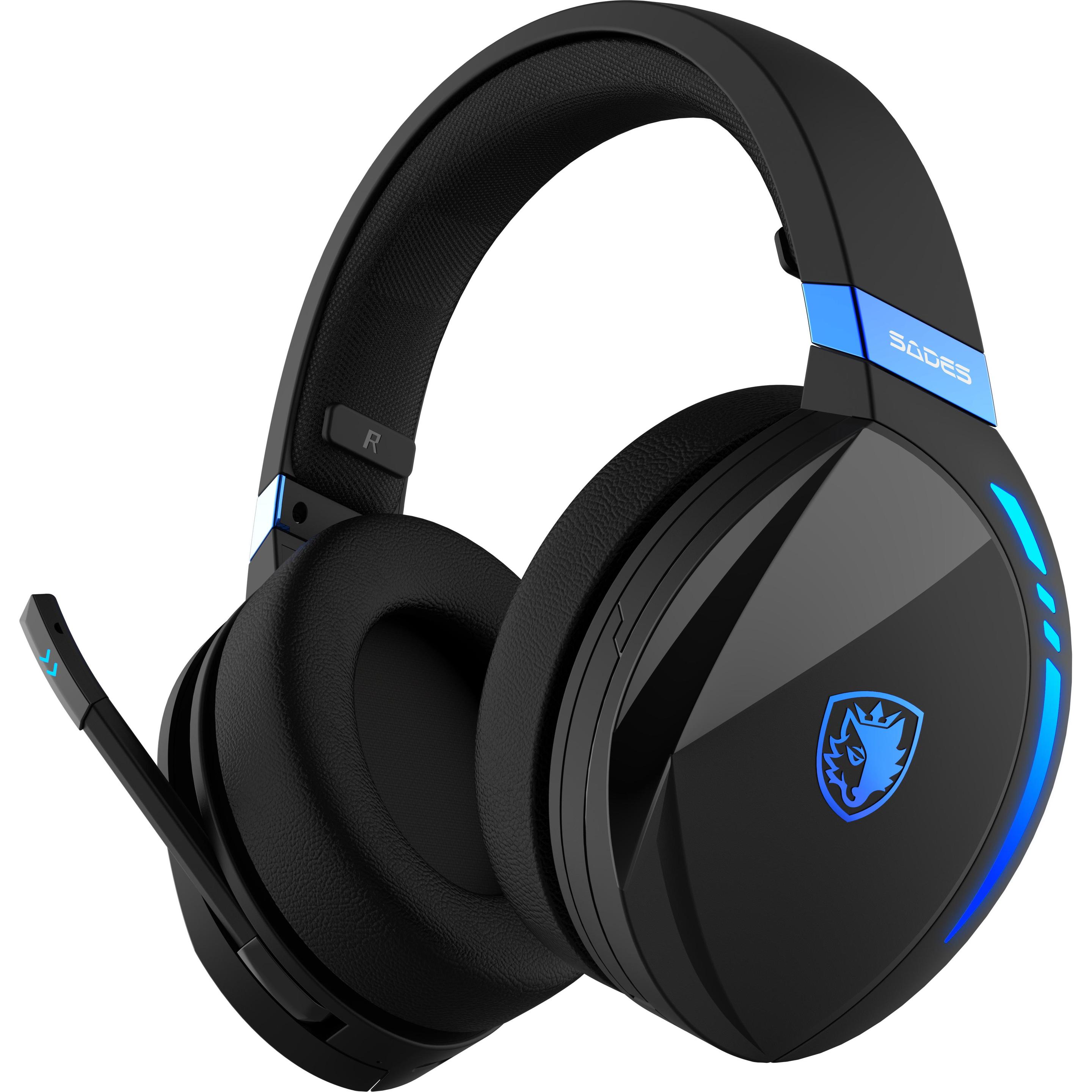 Sades Warden and Blue (SA-201) Kopfhörer (Kabelgebunden), Gaming Headset, Schwarz, Blau