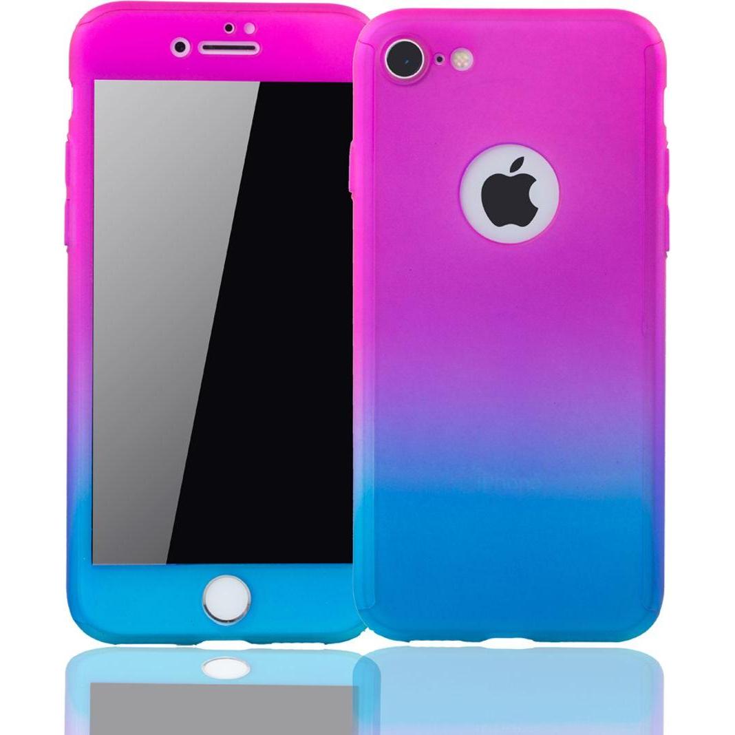 König Design Schutz Handy Hülle für Apple iPhone 6 / 6s Full Case Cover Displayschutz Blau (Apple iPhone 6), Smartphone ...