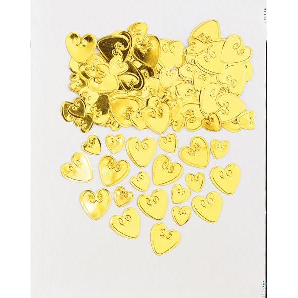 Amscan Konfetti Liebende Herzen gold Folie 14 g