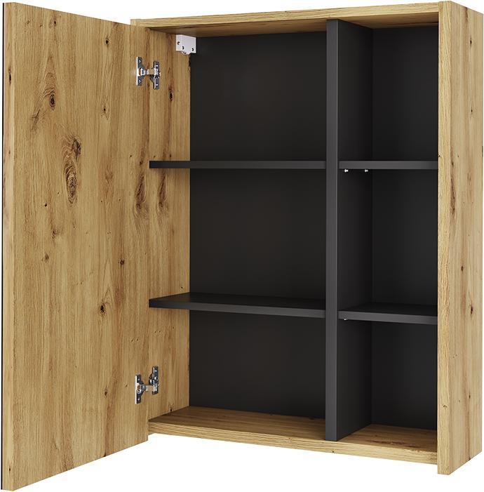 Produktbild Vicco Badspiegelschrank Viola, Artisan/Grau, 60 x 75 cm mit offenen Regalen
