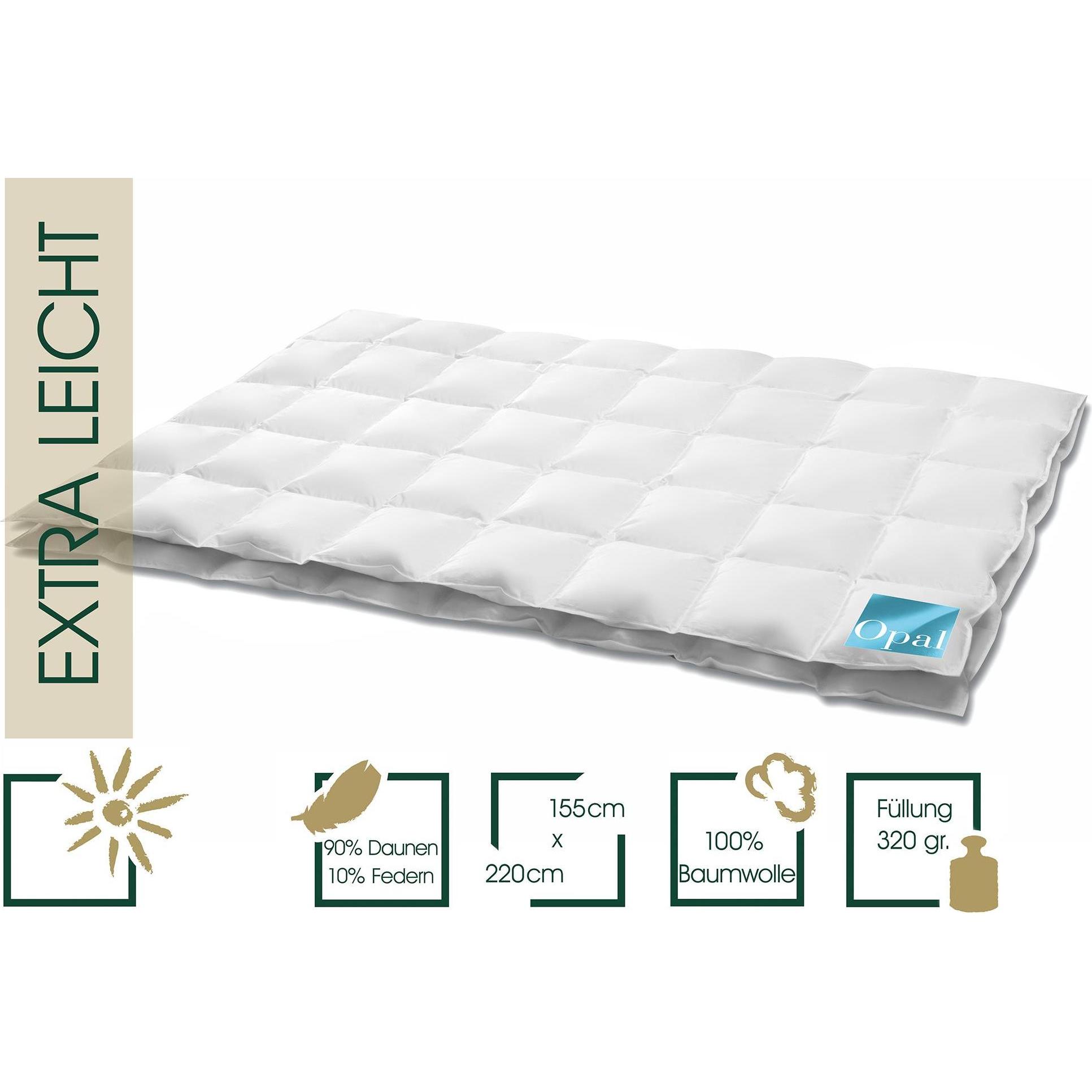 Thumbnail - Hanskruchen, Duvet, Opal (320 g, 155 x 220 cm)