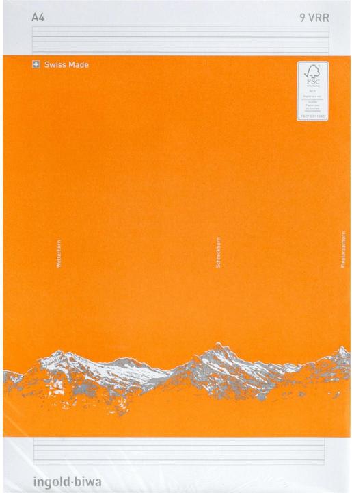 Produktbild Ingold-Biwa Schulheft A4, Liniert, Orange, 25 Stück (A4, Liniert)