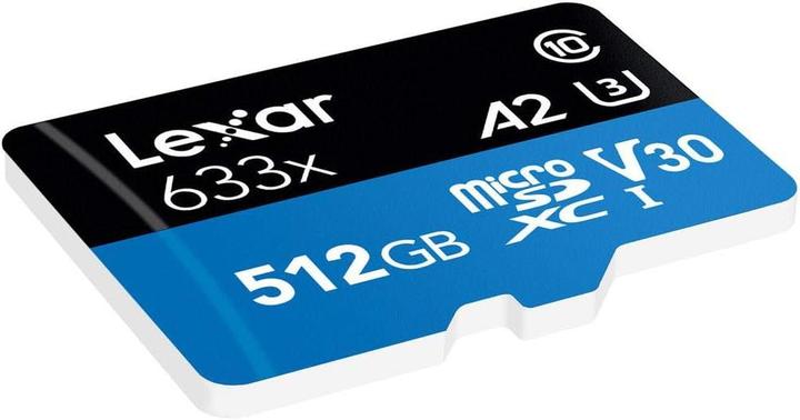 Actual product image Lexar High-Performance 633x (512 GB, microSDXC, U3, UHS-I)