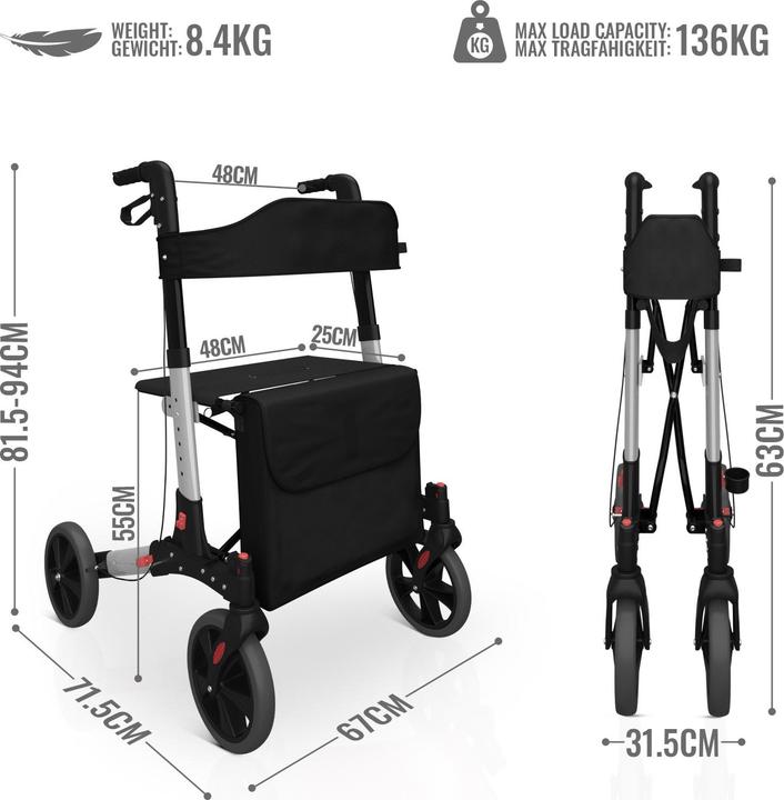 Produktbild Jago Rollator höhenverstellbar