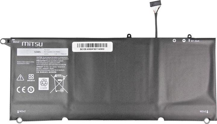 Immagine prodotto Mitsu BATTERIA BC/DE-9350 (DELL 7000 MAH 52 WH) - Batteria (4 cubicoli, 7000 mAh)
