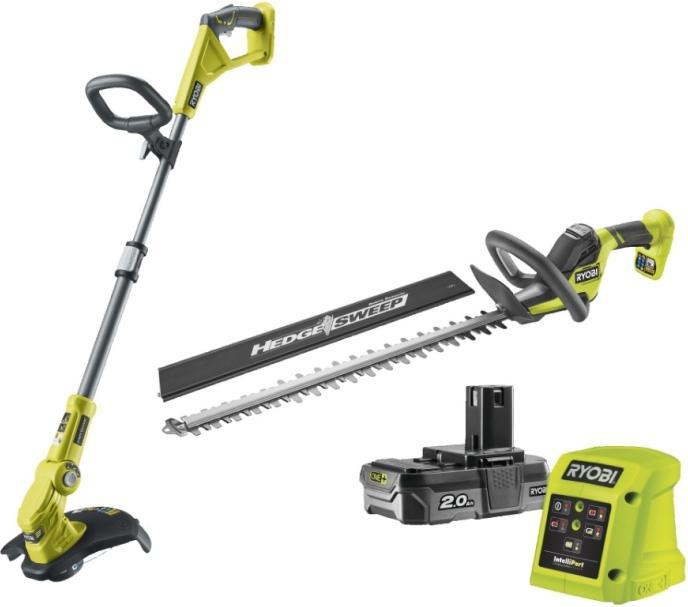 Produktbild Ryobi ONE+ Akku Kombo-Kit RY18LT18HTA-120, Rasentrimmer + Heckenschere (grün/schwarz, Li-Ionen Akku 2,0Ah)
