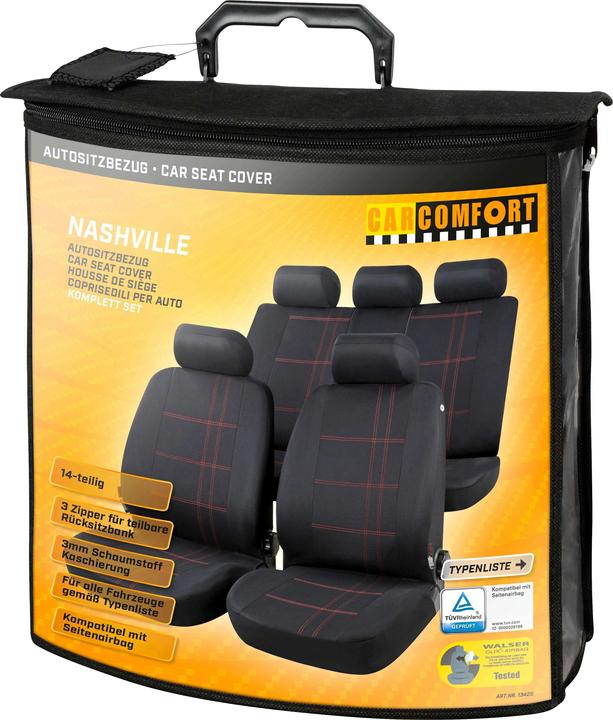 Produktbild CarComfort Autositzbezug Nashville schwarz