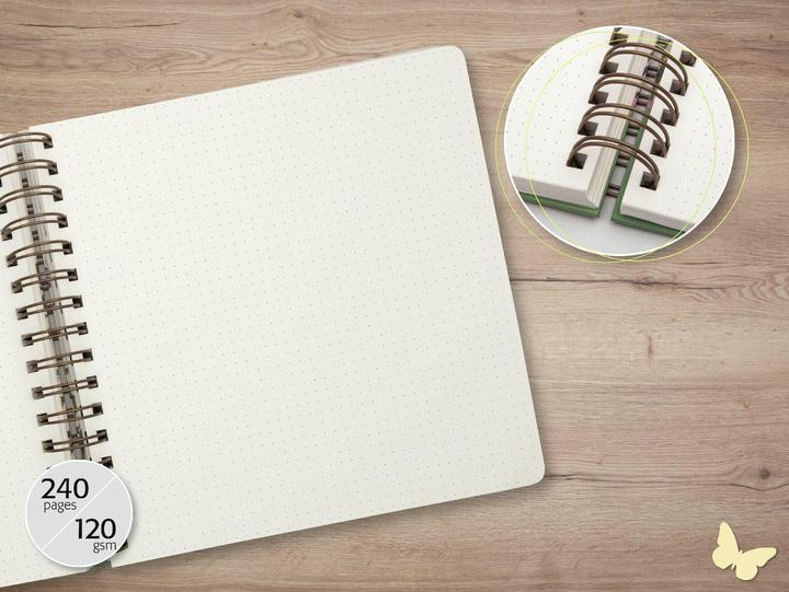Actual product image Jolie Spiral Notizbuch A5 Format Wild Herbs (A5, Dotted, Hardcover)