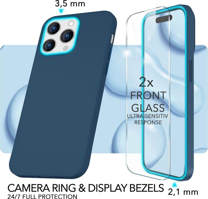 Produktbild Nalia Liquid Silikon Hülle mit MagSafe Funktion & 2x Display Schutzglas (Apple iPhone 14 Pro)