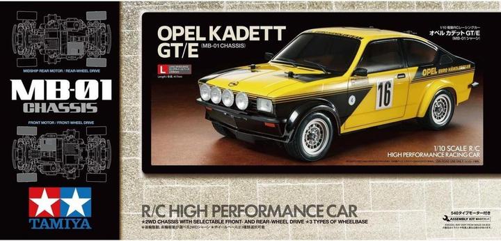 Productafbeelding Tamiya Opel Kadett GT/E (MB-01) (ARR Bijna-Ready-to-Race)