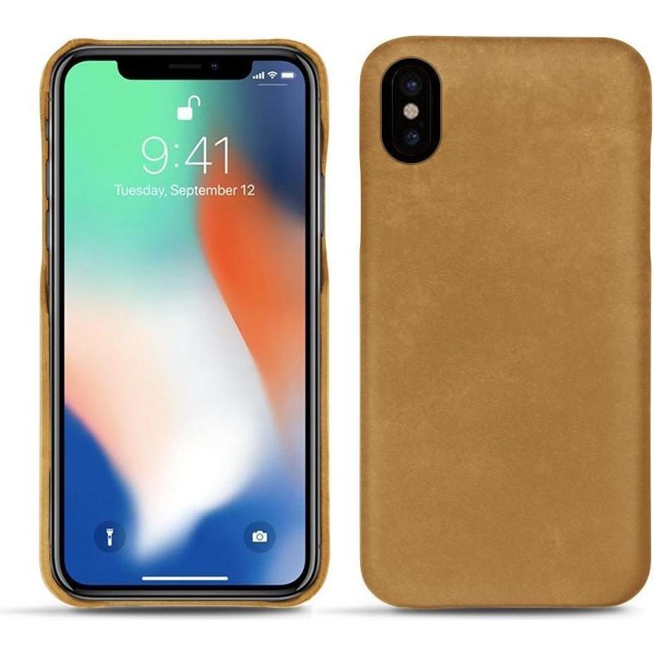 Noreve Lederschutzhülle (Apple iPhone XS Max), Smartphone Hülle, Braun
