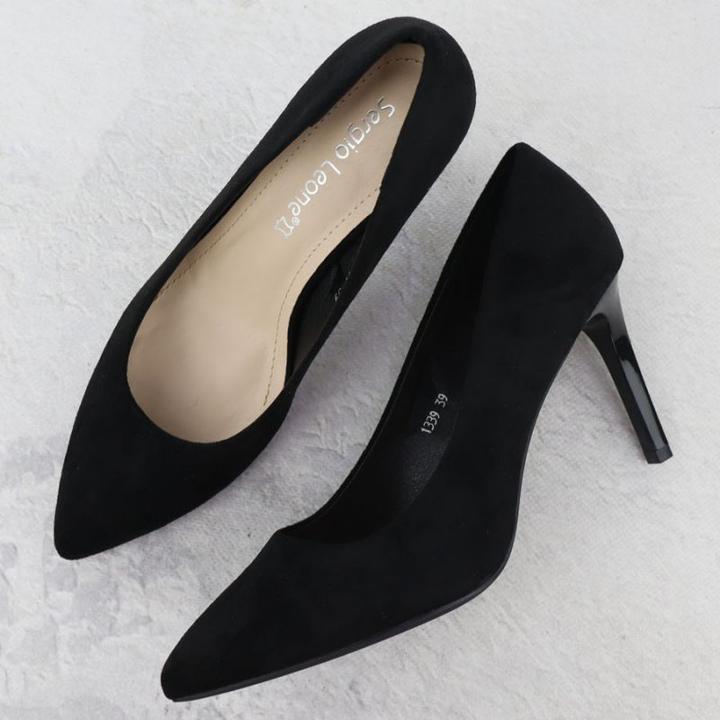 Produktbild Leone Black suede stiletto pumps Sergio 1339 (40)