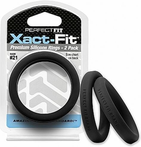 Actual product image PerfectFitBrand #21 Xact-Fit Cockring 2-Pack (5.30 cm)