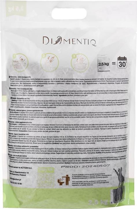 Produktbild Diamentiq Tofu Matcha Ultra clumping - pflanzliches Streu - 2 5 kg (Biologisch abbaubar, Klumpend, Nicht staubend, 2.50 kg)