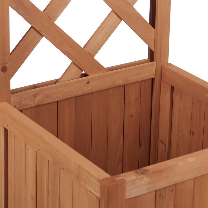 Actual product image Relaxdays 2 in 1 Planter Box with Lattice (38 cm, 38 cm)