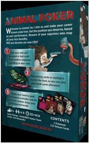 Actual product image Heidelbär Games Animal Poker ENGLISCH (English, 3 - 5 Players)