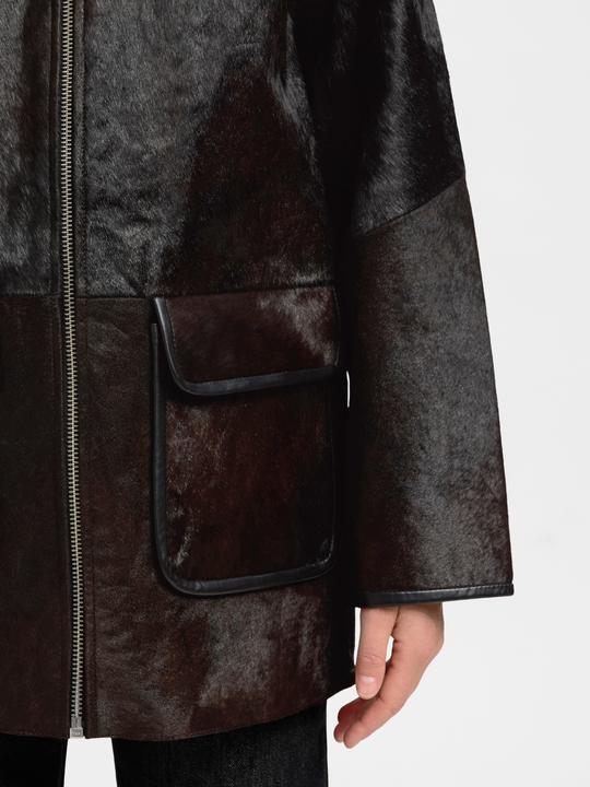 Actual product image Selected Zip-up Lederjacke (36)