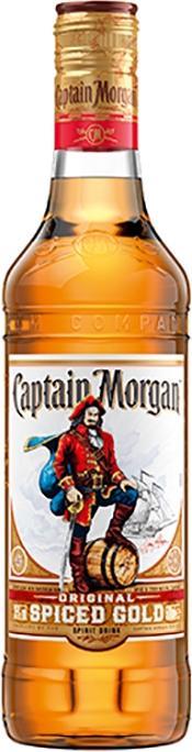 Actual product image Captain Morgan Spiced gold spirit from Jamaica