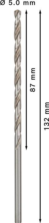 Actual product image Bosch Professional Zubehör PRO Metal HSS-G twist drill, 5 x 87 x 132 mm (5 mm)