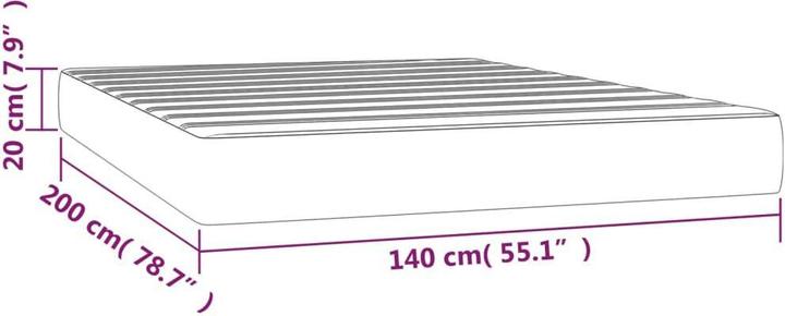 Actual product image vidaXL Taschenfederkern-Matratze (Spring core, 140 x 200 cm)